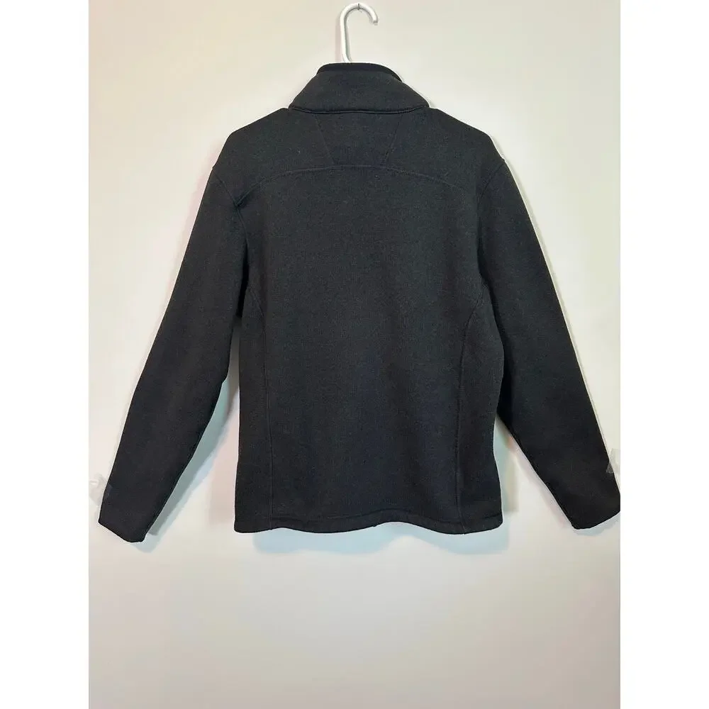 The North Face Men’s Medium Black Full Zip Fleece Jacket Zip Pockets Outdoor